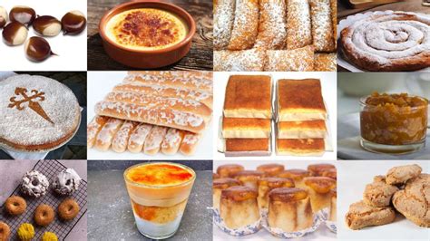 Variedad de dulces tradicionales españoles como piononos, rubiols y miguelitos