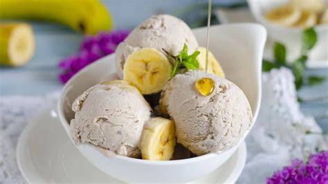 Helado de plátano cremoso
