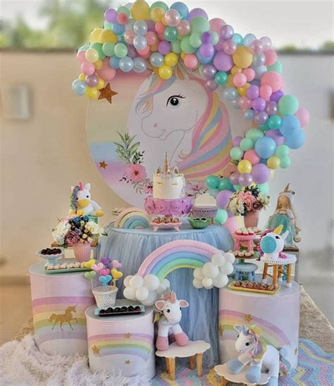 Adornos de unicornio para fiesta
