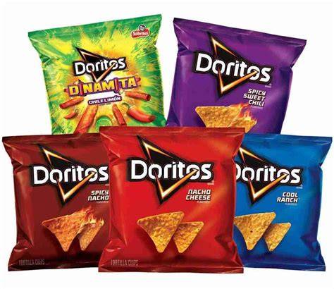 Variedad de sabores de Doritos