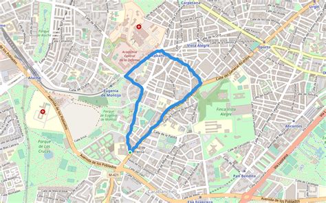 Mapa de Madrid señalando la ubicación de Sushi Vista Alegre en Carabanchel