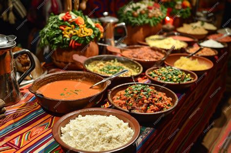 Mesa con diversos platos típicos brasileños