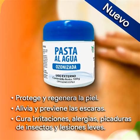 Composición de la pasta al agua con óxido de zinc