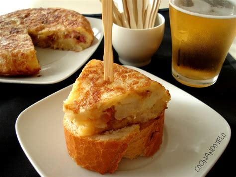 Pintxo de tortilla de patata tradicional