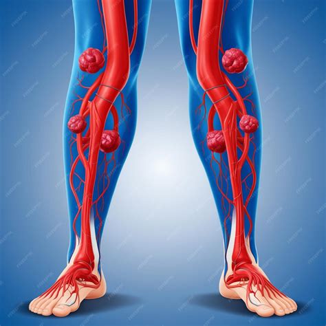 Anatomía venosa de la pierna con un coágulo de sangre.