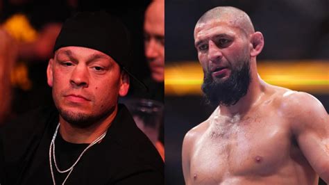 Khamzat Chimaev y Nate Diaz frente a frente