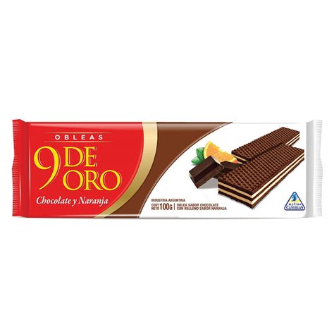 Obleas 9 de Oro con chocolate