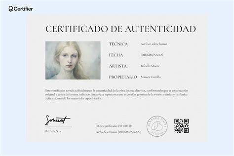 Certificado de autenticidad de un jamón Serrano.