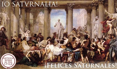 Ilustración de la antigua celebración romana de Saturnalia