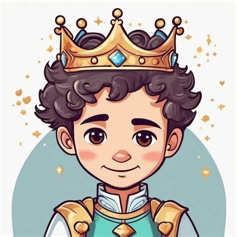 Niño coronado rey con una corona de papel dorado