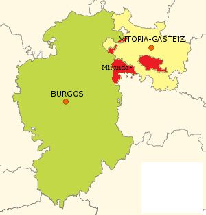 Mapa de la comarca de Miranda de Ebro y los Montes Obarenes