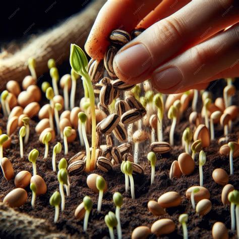 Germinación de la patata en el suelo