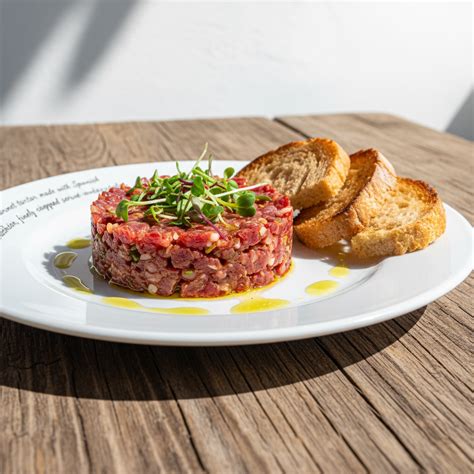 Plato de tartar de salchichón ibérico