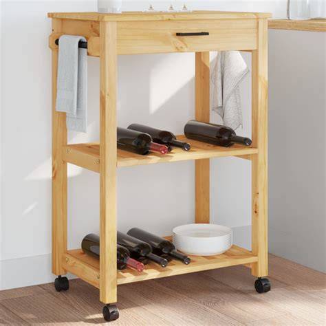 carro de cocina de madera