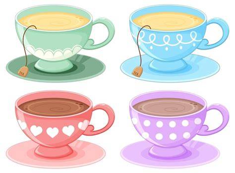 Taza de café y taza de té