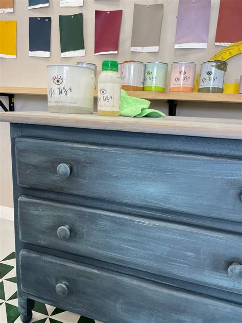 Muebles pintados con chalk paint amarilla mostaza