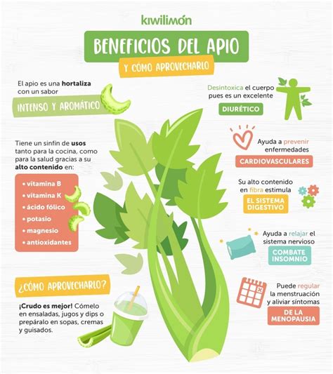 Infografía sobre los beneficios del apio