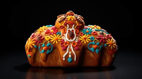 Pan de muerto mexicano decorado