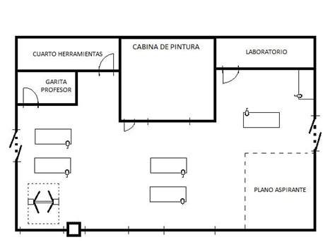 Plano de un taller de cerámica bien distribuido