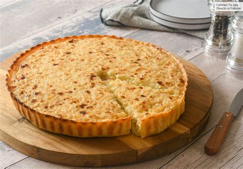 Tarta salada de boniato con cebolla caramelizada
