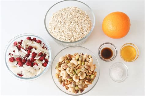Ingredientes para barritas energéticas caseras