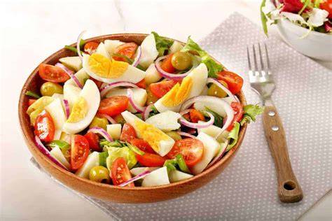 Ingredientes frescos para ensalada campera
