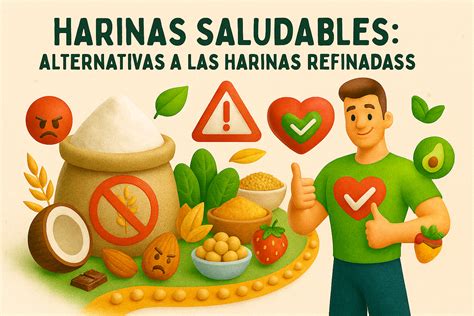 Comparación de harinas refinadas y alternativas saludables