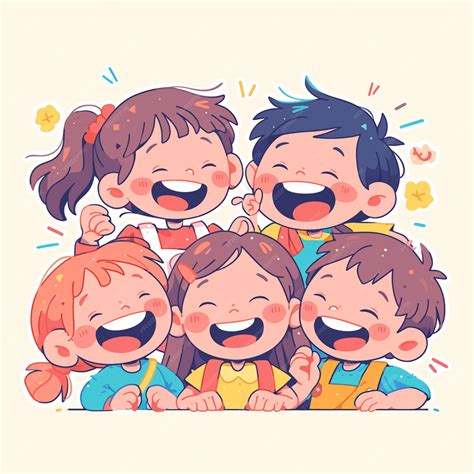 Niños riendo y jugando juntos