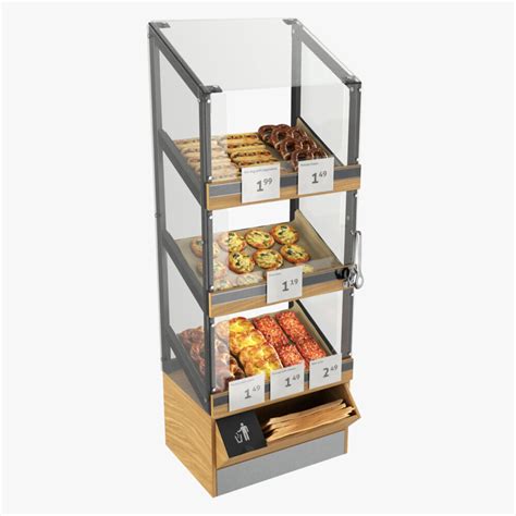 Expositor de panadería con diversas novedades