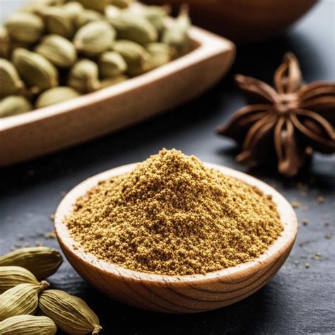 Cardamomo molido en un cuenco