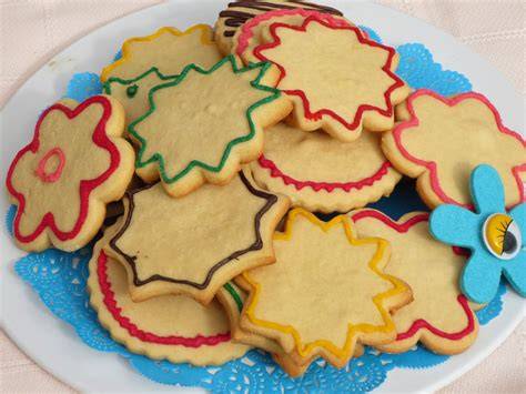 Galletas de mantequilla con colorantes