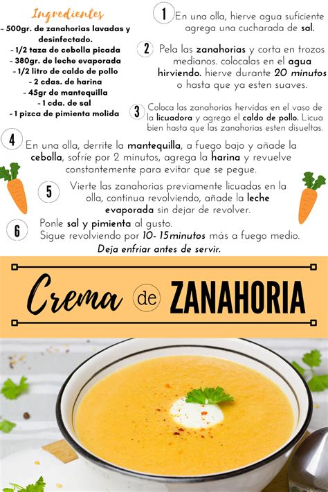 Ingredientes para crema de zanahoria