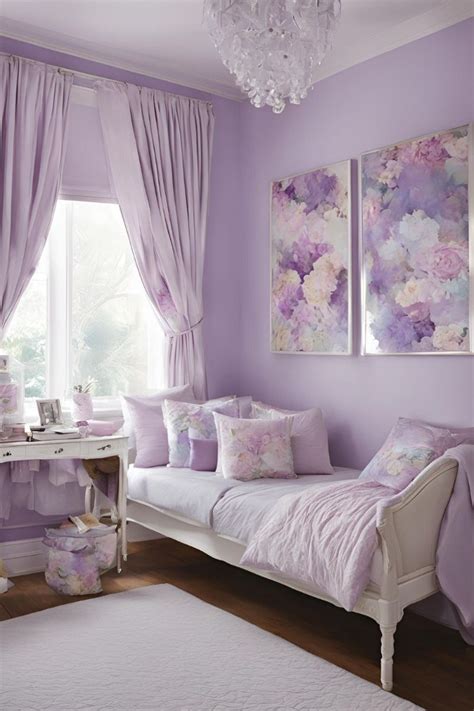 Decoración de interiores con rosa y morado pastel