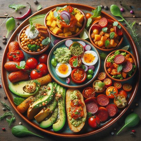 Selección de tapas frías y calientes