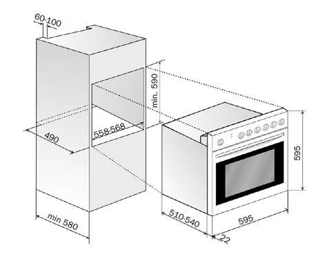 Dimensiones de hornos empotrables