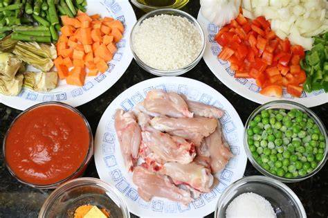 Ingredientes para arroz con pollo
