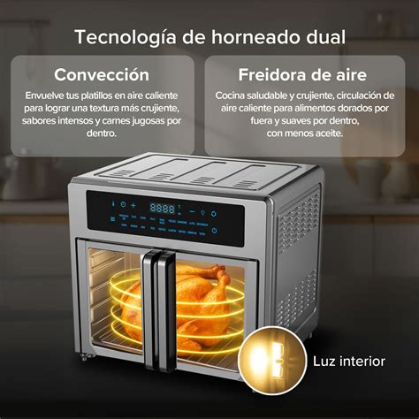 Freidora de aire y horno eléctrico en una cocina moderna