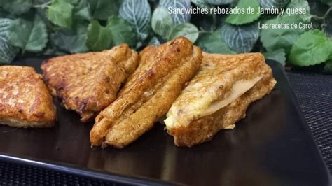 Ingredientes para sándwiches rebozados