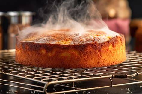 Torta nube recién horneada