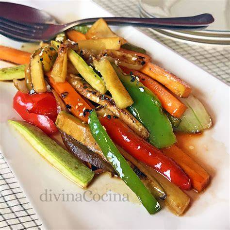 Verduras salteadas para la salsa