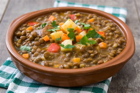 Preparación de lentejas en olla