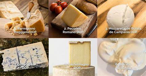 Variedad de quesos italianos