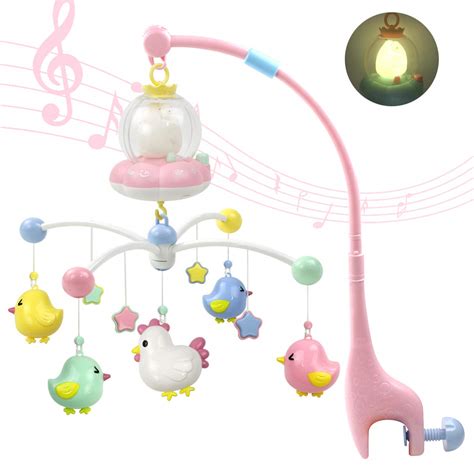 Móvil musical para cuna con juguetes colgantes