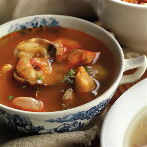 Ingredientes para sopa de gambas y mejillones