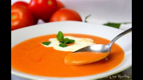 Ingredientes para la crema de tomate