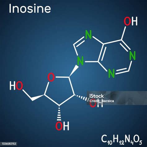 Estructura química de la inosina y guanosina