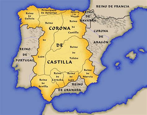 Mapa de los antiguos reinos de León y Castilla