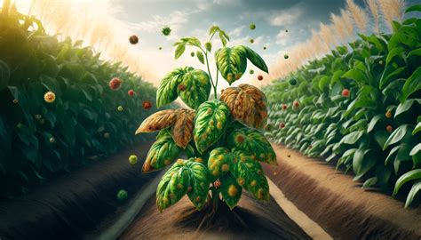 Esquema de prevención de enfermedades en plantas de berenjena