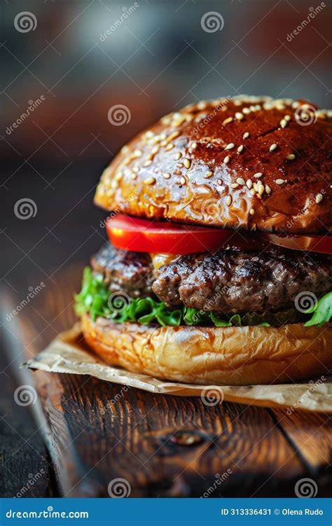 Hamburguesa gourmet con ingredientes frescos