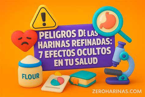 Gráfico comparativo de efectos en la salud de harinas refinadas e integrales